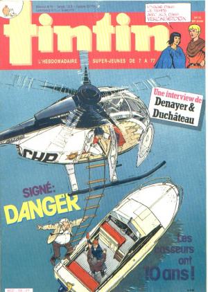 Tintin : Journal Des Jeunes De 7 A 77 Ans 500 - Signé : danger