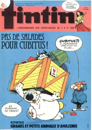 Tintin : Journal Des Jeunes De 7 A 77 Ans 501 - Pas de salades pour Cubitus