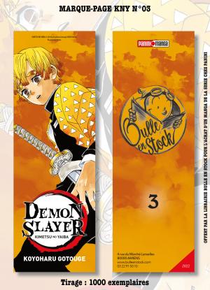 couverture, jaquette Marque-pages Manga Luxe Bulle en Stock 3  - ZenitsuDemon Slayer (Bulle en stock) Produit dérivé