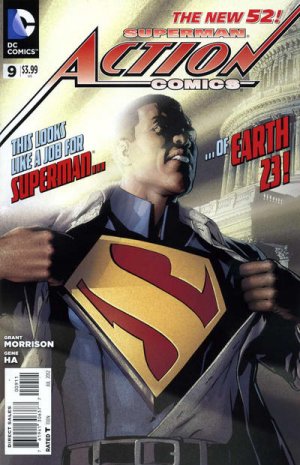couverture, jaquette Action Comics 9  - The Curse of SupermanIssues V2 (2011 - 2016) (DC Comics) Comics