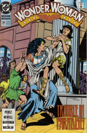 couverture, jaquette Wonder Woman 39  - Trouble In Paradise!Issues V2 (1987 - 2006) (DC Comics) Comics