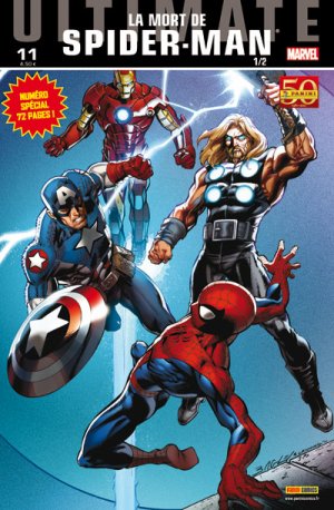 couverture, jaquette Ultimate Spider-Man 11  - La mort de Spider-man 1/2Kiosque V2 (2010 - 2012) (Panini Comics) Comics