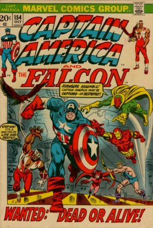 couverture, jaquette Captain America 154  - The Falcon Fights Alone!Issues V1 (1968 - 1996) (Marvel) Comics