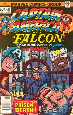 couverture, jaquette Captain America 206  - Face to Face with the Swine!Issues V1 (1968 - 1996) (Marvel) Comics