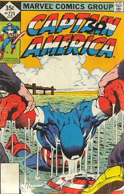 couverture, jaquette Captain America 224  - Saturday Night FUROR!Issues V1 (1968 - 1996) (Marvel) Comics