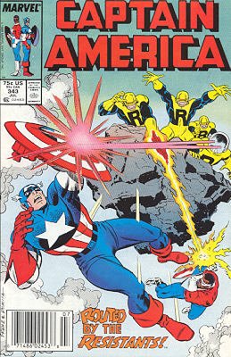couverture, jaquette Captain America 343  - Slippery PeopleIssues V1 (1968 - 1996) (Marvel) Comics