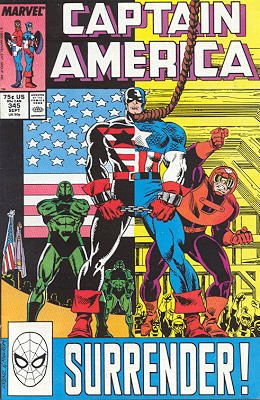 couverture, jaquette Captain America 345  - SurrenderIssues V1 (1968 - 1996) (Marvel) Comics