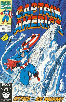couverture, jaquette Captain America 384  - Lair Of The Ice WormIssues V1 (1968 - 1996) (Marvel) Comics