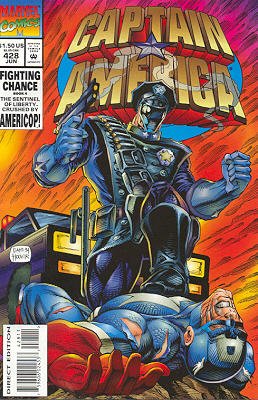 couverture, jaquette Captain America 428  - Policing The NationIssues V1 (1968 - 1996) (Marvel) Comics