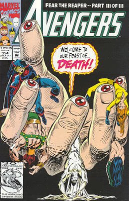 couverture, jaquette Avengers 354  - The Conqueror WormIssues V1 (1963 - 1996) (Marvel) Comics