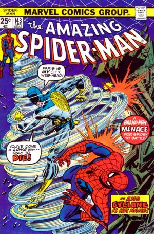 couverture, jaquette The Amazing Spider-Man 143  - ...And The Wind Cries: Cyclone!Issues V1 (1963 - 1998) (Marvel) Comics