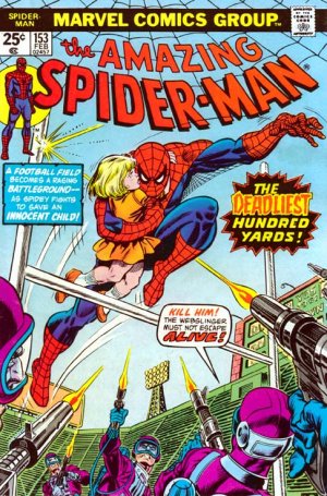 couverture, jaquette The Amazing Spider-Man 153  - The Longest Hundred Yards!Issues V1 (1963 - 1998) (Marvel) Comics