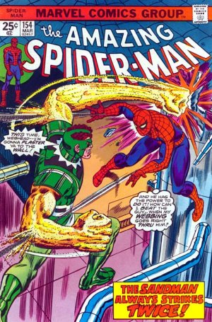 couverture, jaquette The Amazing Spider-Man 154  - The Sandman Always Strikes TwiceIssues V1 (1963 - 1998) (Marvel) Comics