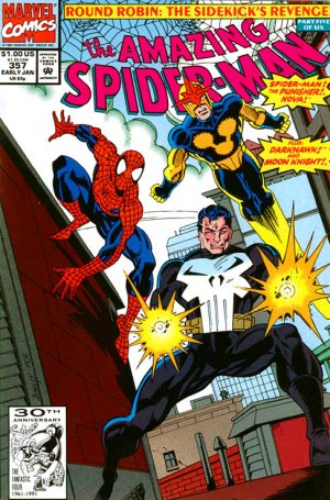 couverture, jaquette The Amazing Spider-Man 357  - A Bagel With Nova!Issues V1 (1963 - 1998) (Marvel) Comics