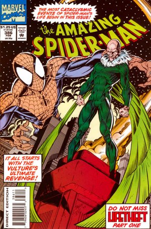 couverture, jaquette The Amazing Spider-Man 386  - The Wings of Age!Issues V1 (1963 - 1998) (Marvel) Comics