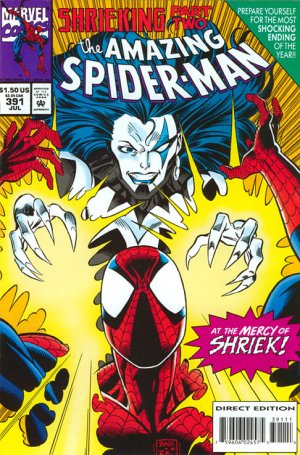 couverture, jaquette The Amazing Spider-Man 391  - Shrieking, Part Two: The Burning FuseIssues V1 (1963 - 1998) (Marvel) Comics