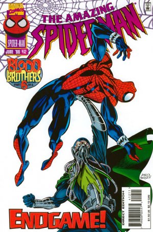 couverture, jaquette The Amazing Spider-Man 412  - Blood Brothers, Part 6 of 6: The Face of My Enemy!Issues V1 (1963 - 1998) (Marvel) Comics