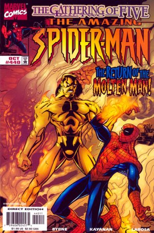 couverture, jaquette The Amazing Spider-Man 440  - The Gathering of Five, Part 2: A Hot Time in the Old TownIssues V1 (1963 - 1998) (Marvel) Comics