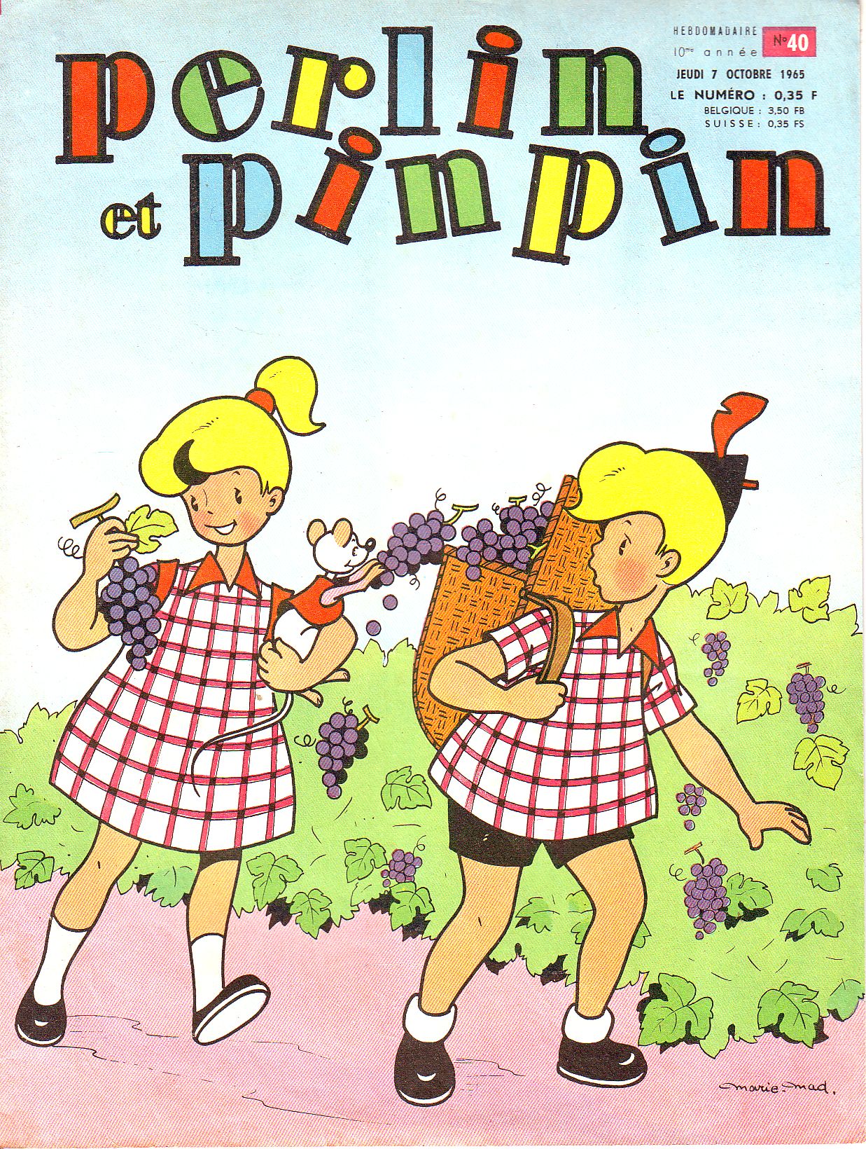 Perlin et Pinpin 40 10ème année (1965) (Fleurus BD)