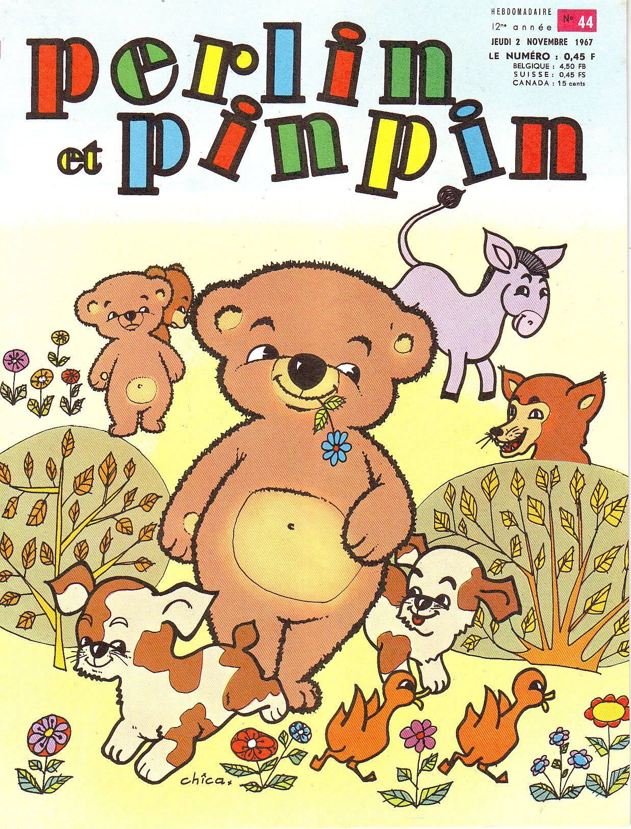 Perlin et Pinpin 44 12ème année (1967) (Fleurus BD)