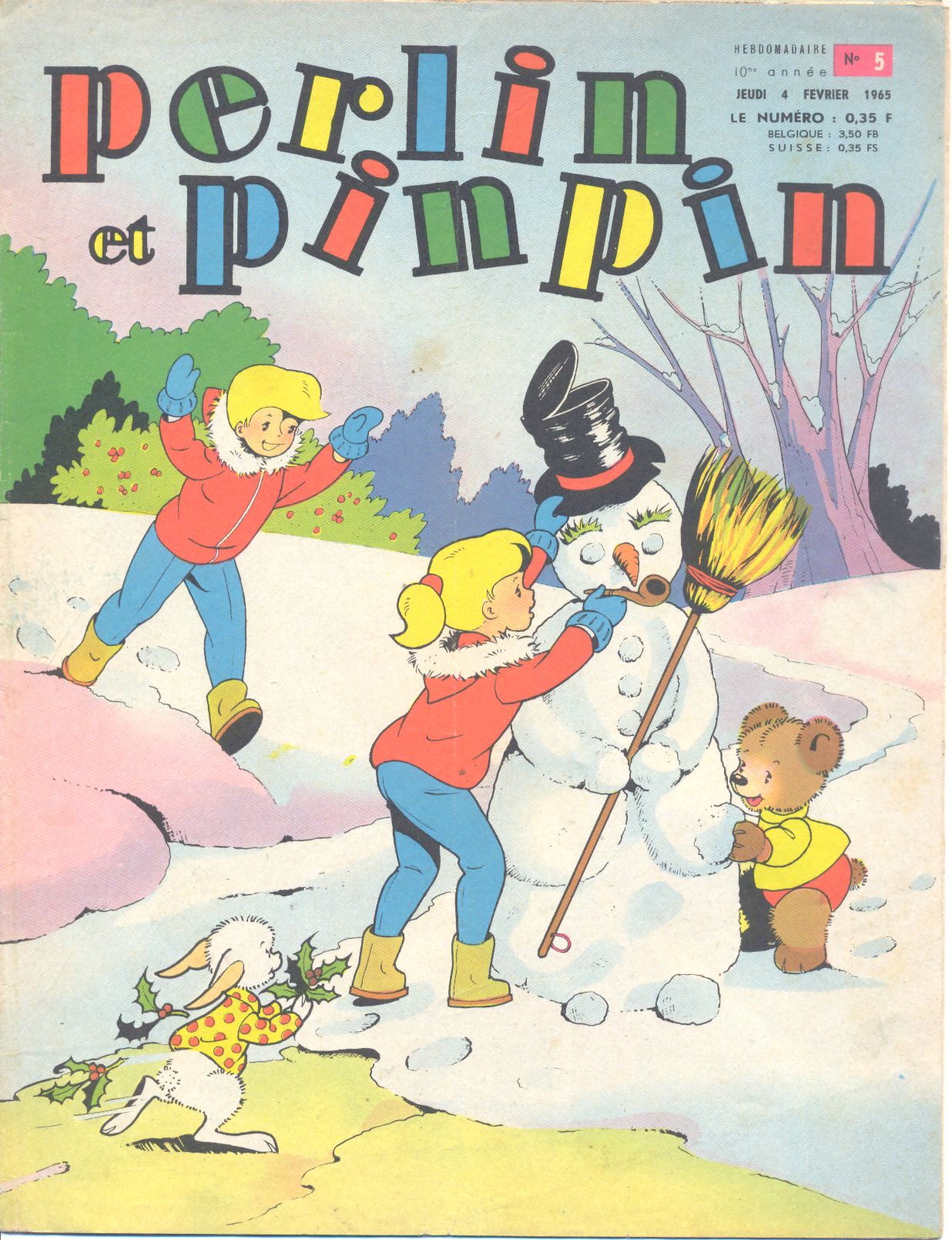 Perlin et Pinpin 5 10ème année (1965) (Fleurus BD)