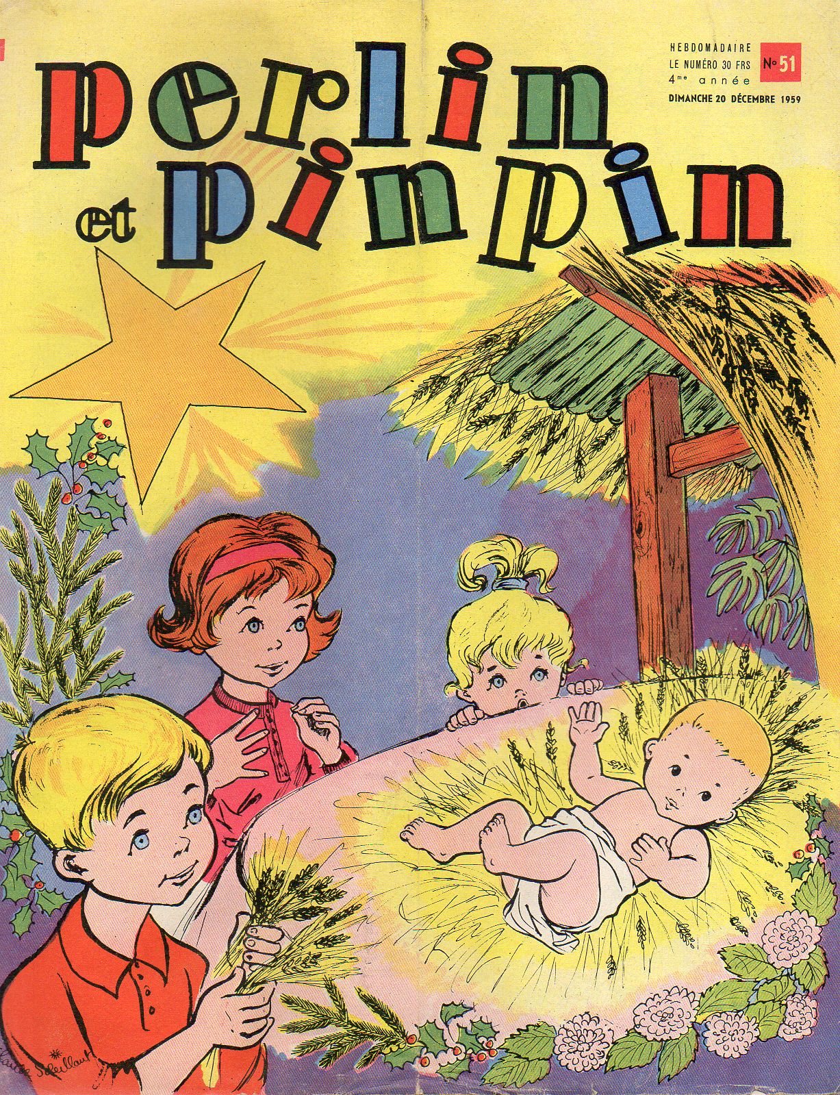 Perlin et Pinpin 51 4ème année (1959) (Fleurus BD)