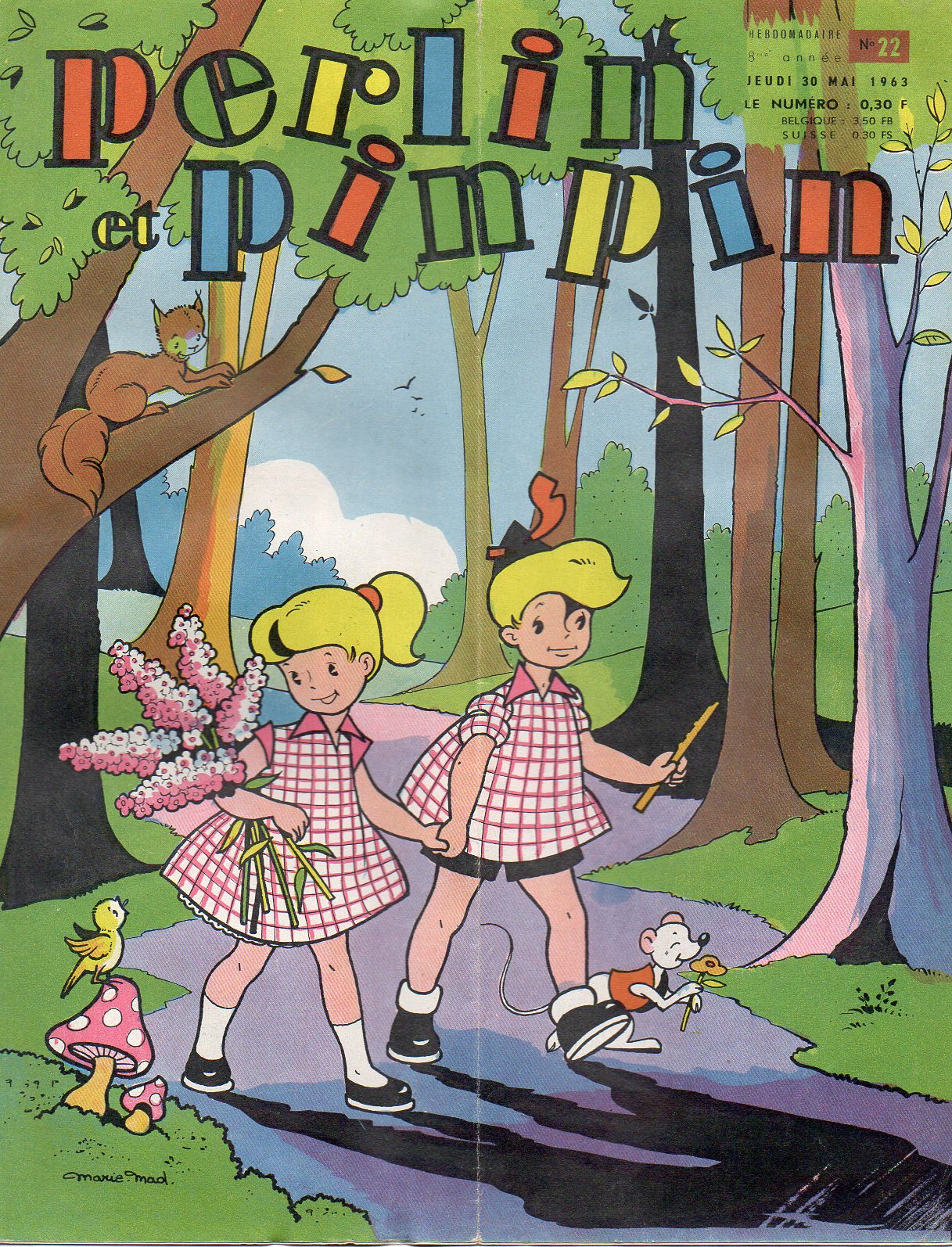 Perlin et Pinpin 22 8ème année (1963) (Fleurus BD)