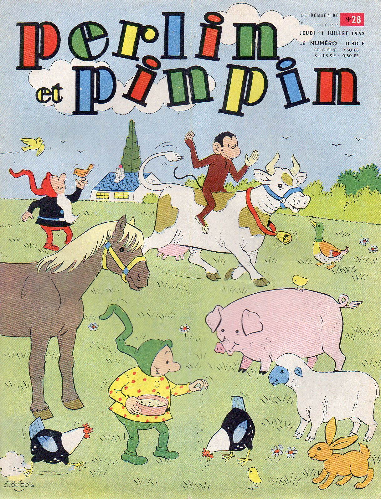 Perlin et Pinpin 28 8ème année (1963) (Fleurus BD)