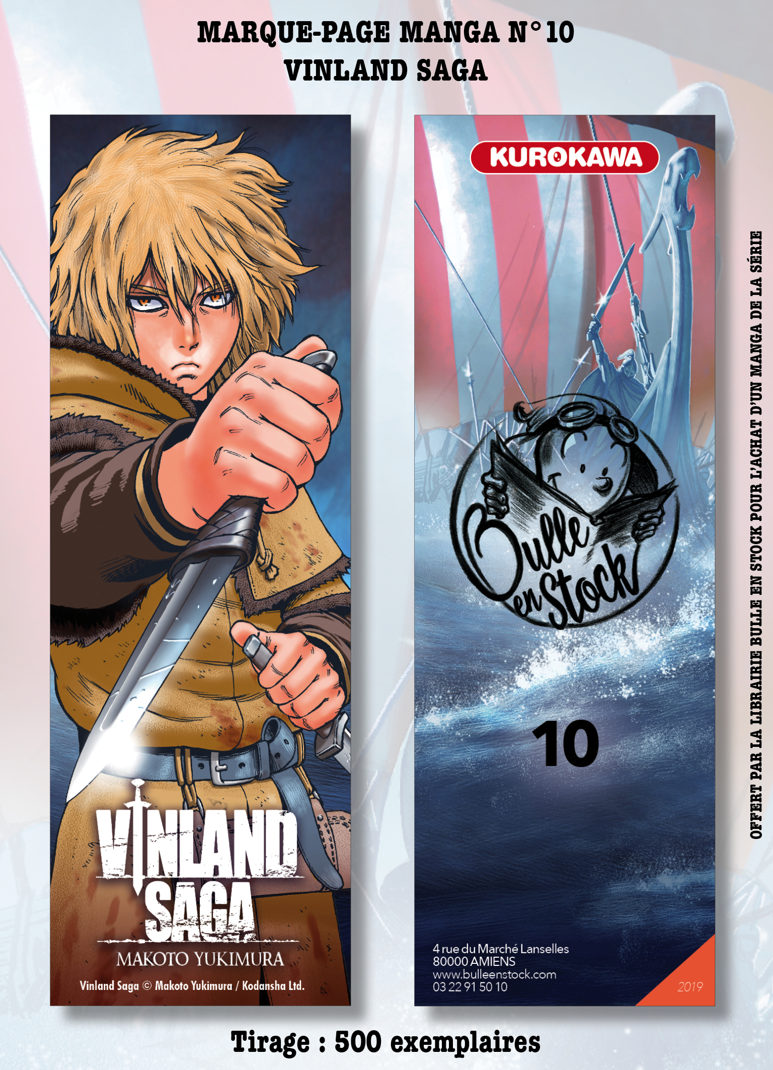 Marque-pages Manga Luxe Bulle en Stock 10 n°10 Vinland Saga simple (Bulle  en stock)