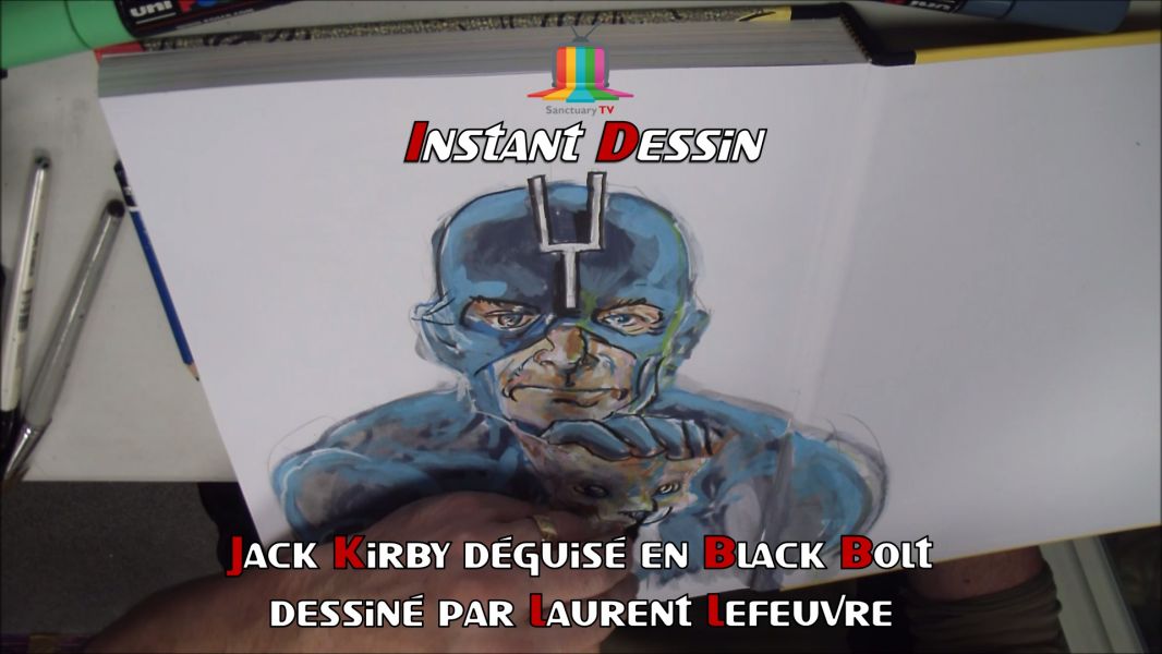 Instant dessin : Laurent Lefeuvre dessine Jack Kirby en Black Bolt
