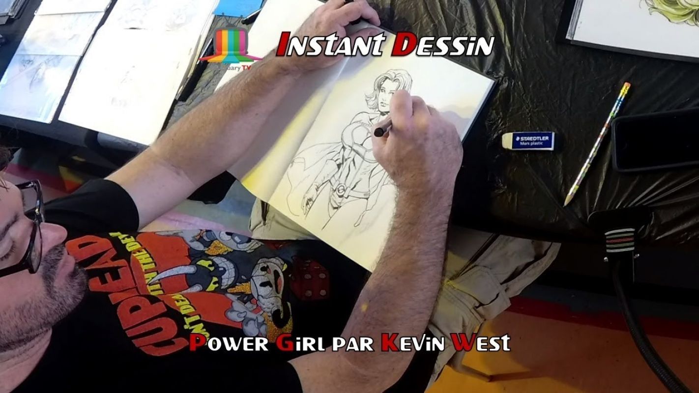 Instant Dessin : Kevin West  dessine Power Girl