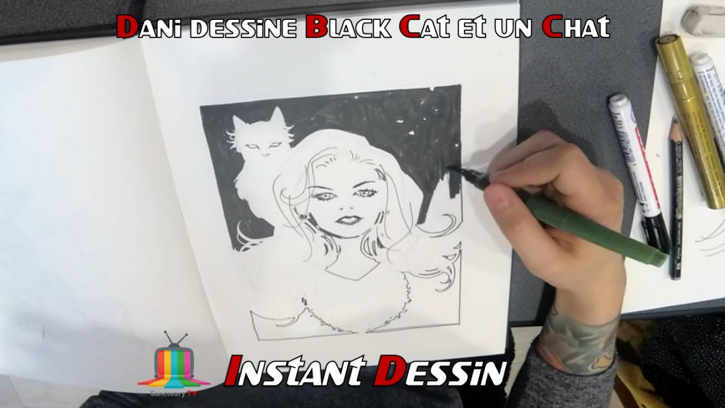 Instant dessin : Dani dessine Black Cat & un chat
