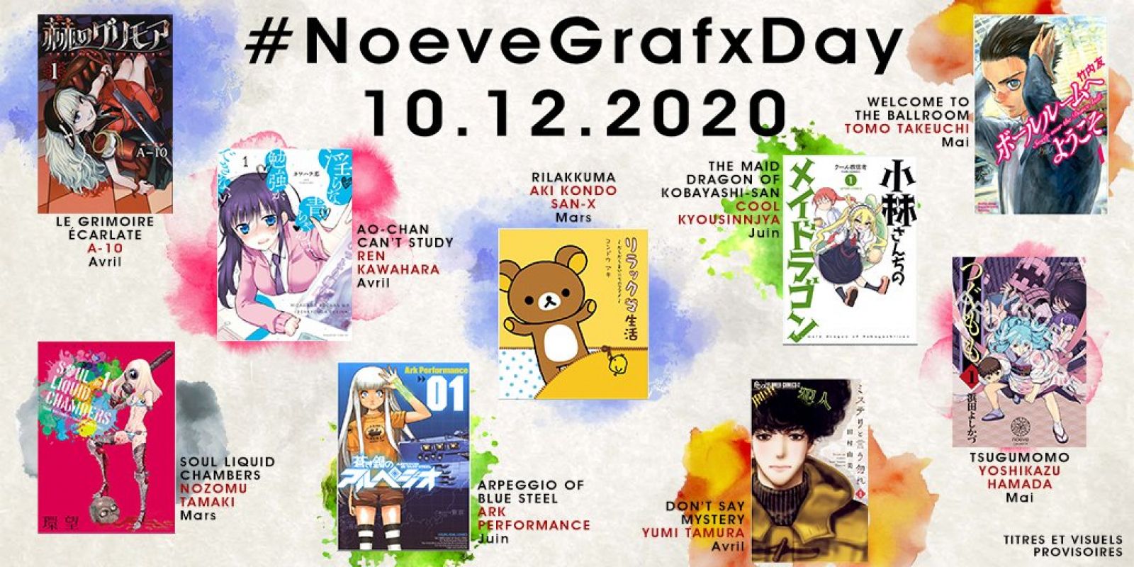 9 nouveaux mangas annoncés chez Noeve Grafx pour 2021 ! 