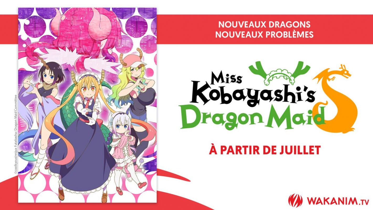 L'animé Miss Kobayashi's Dragon Maid S en simulcast sur Wakanim ! 