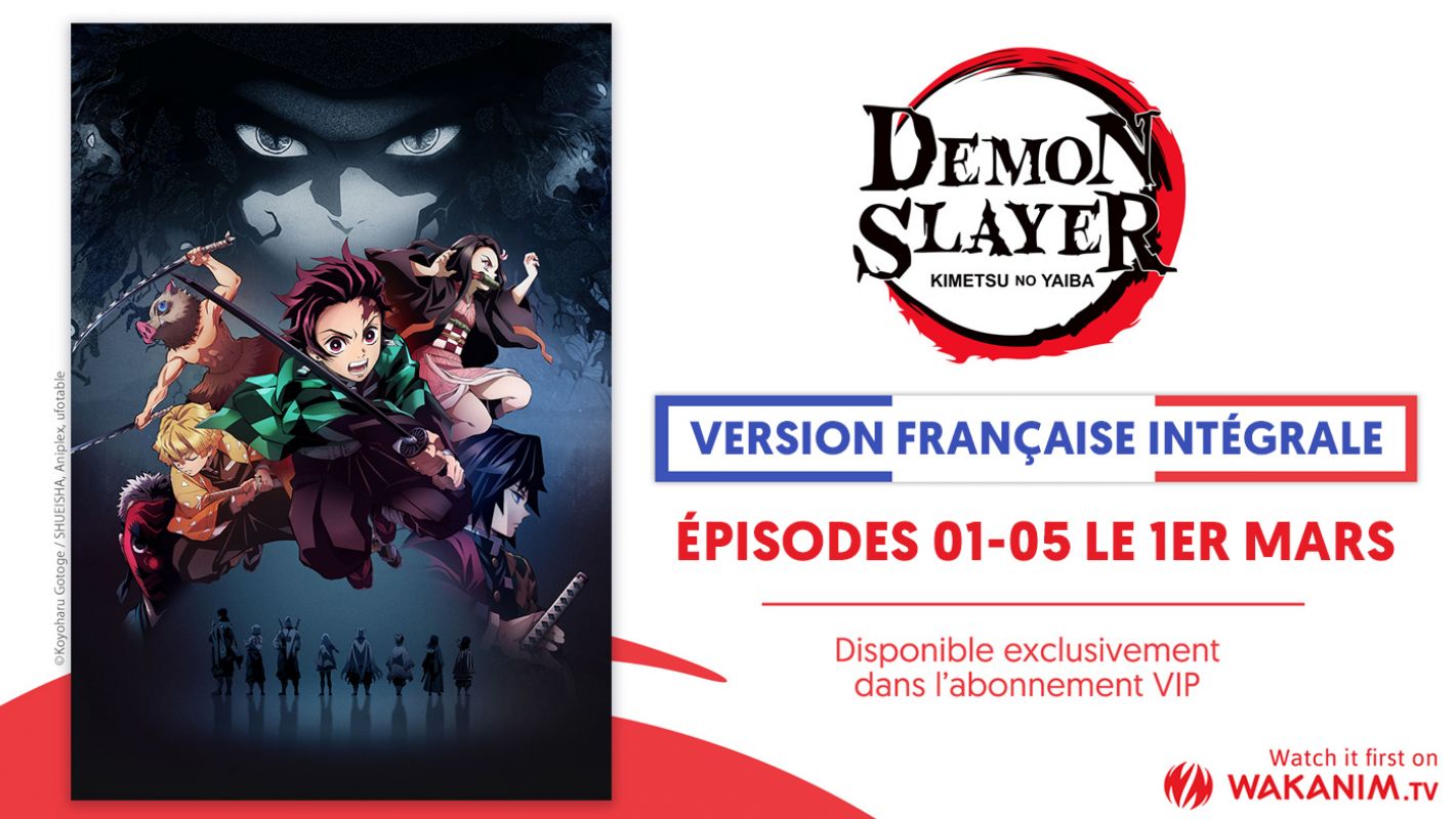 L'animé Demon Slayer arrive en version française sur Wakanim ! 