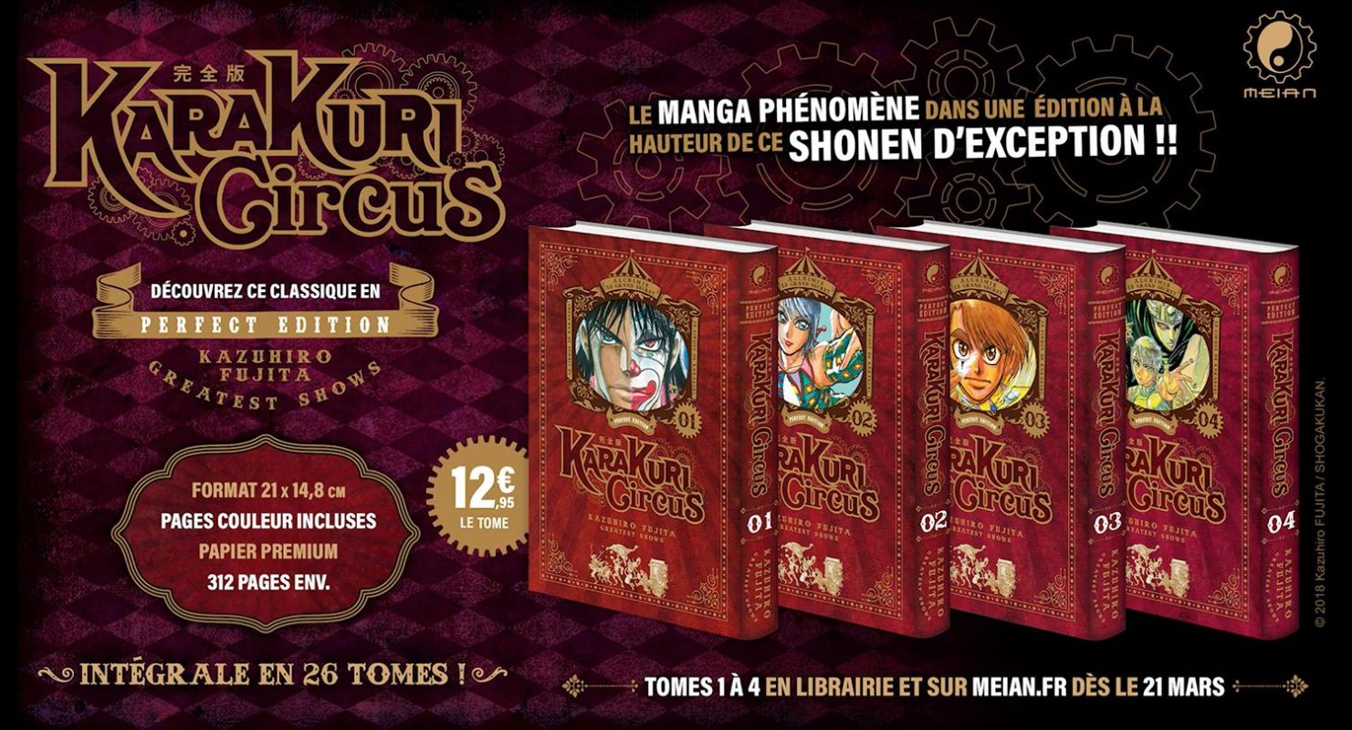 Karakuri Circus fait son retour chez Meian dans une Perfect Edition ! 