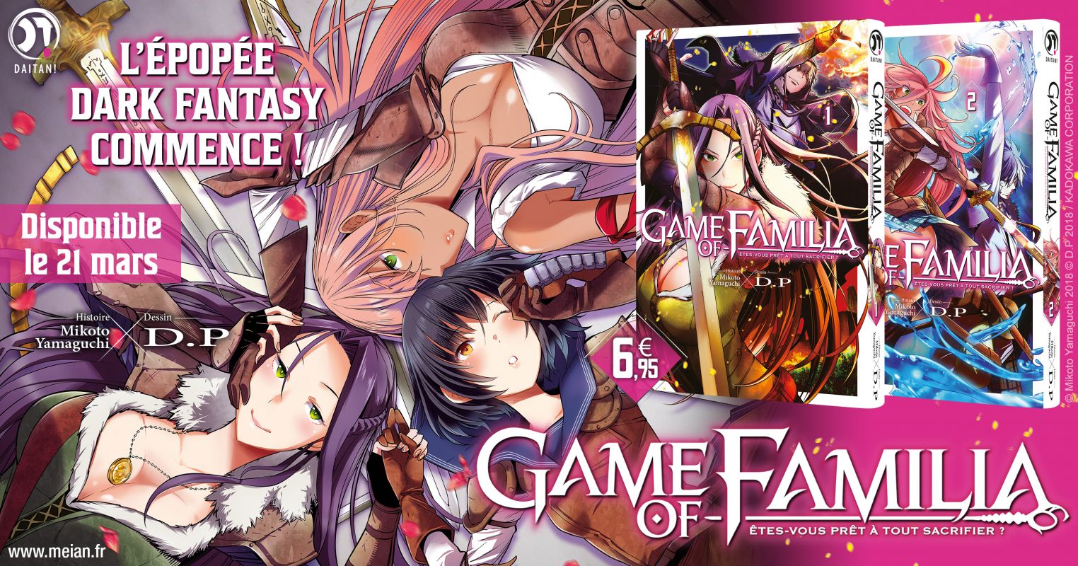 Un nouveau manga sexy et débordant d'action à paraître chez Meian: Game of Familia 