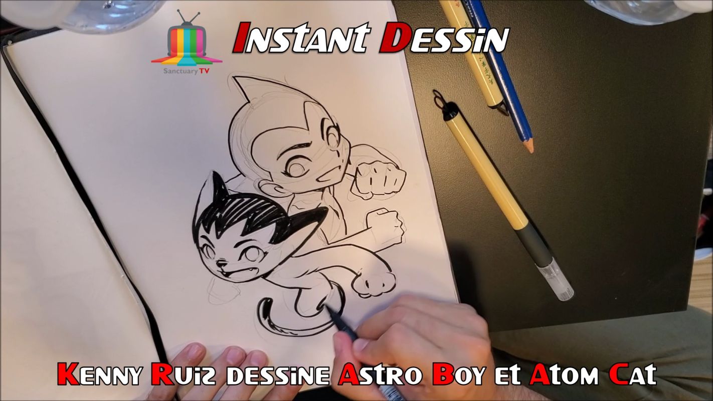 Instant Dessin : Kenny Ruiz dessine Astro boy & Atom cat